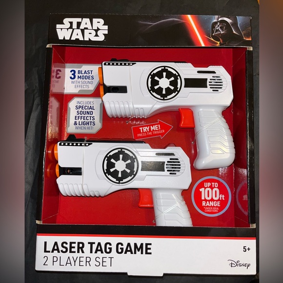 Disney Star Wars White and Orange Laser Tag 2‑Player Set